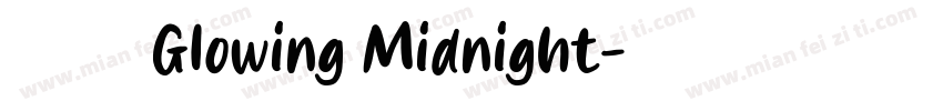 字体名称Glowing Midnight字体转换